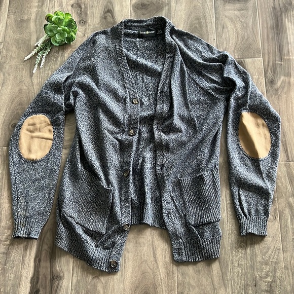 boathouse Sweaters - ⭐️2/$40⭐️ BOATHOUSE cardigan with elbow patches - EUC - Lg